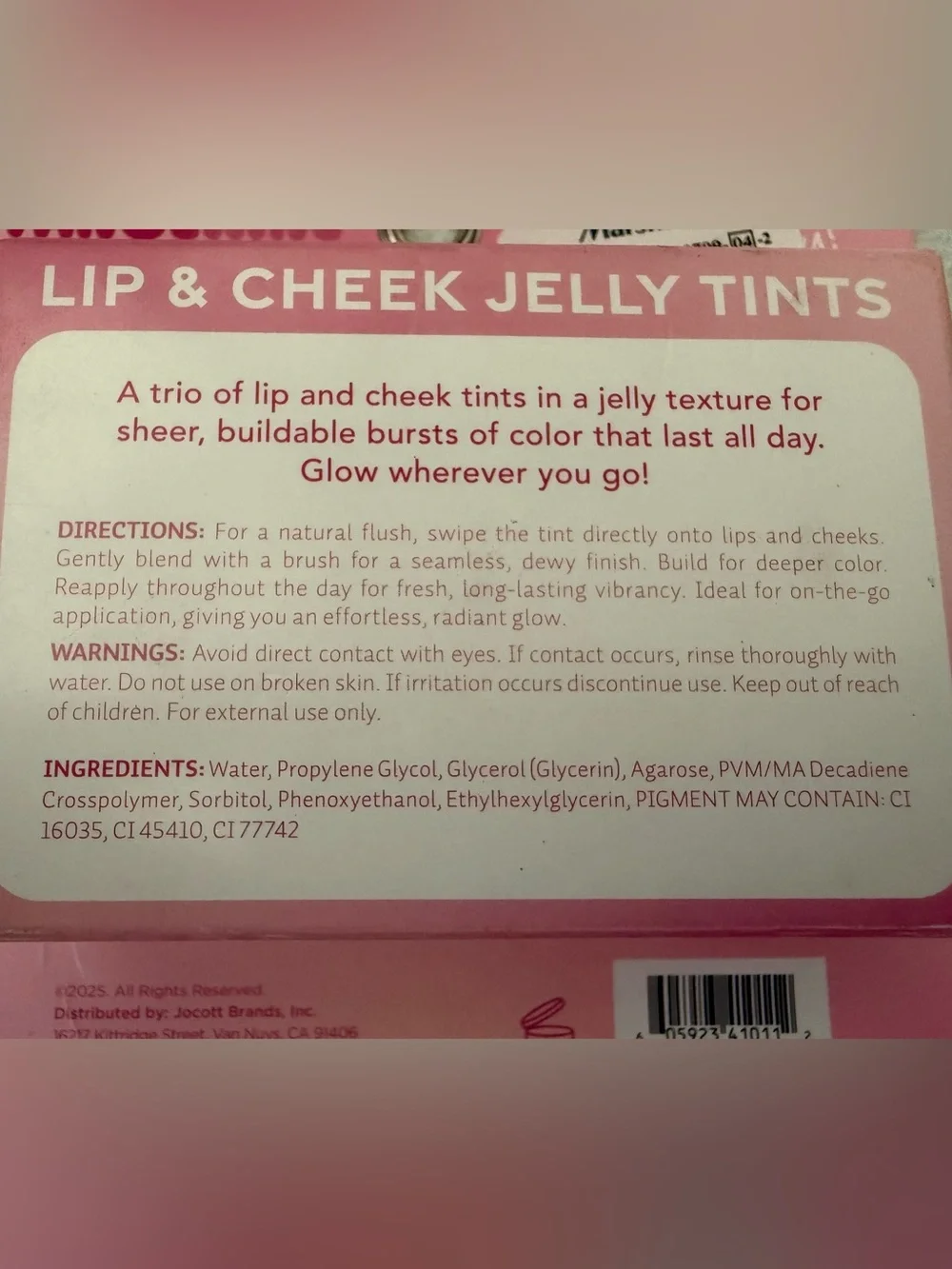 Tangerine Lip & Cheek Jelly Tint Trio — Ruby Glow, Berry Bliss, Pink Poppy NIP